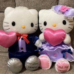 RARE Hello Kitty & Dear Daniel Wedding Plush Doll Set